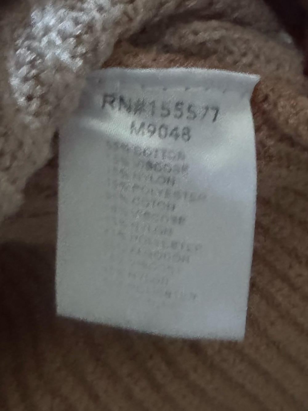 Vici Two-Tone Ribbed Turtleneck Sweater - Brown & Cream, Small/Medium - Picture 6 of 7